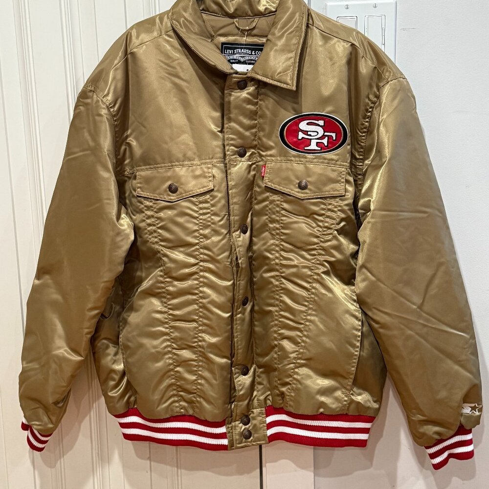 GENUINE Levi’s Starter Gold San Francisco 49ers Trucker Full-Snap Jacket - XL